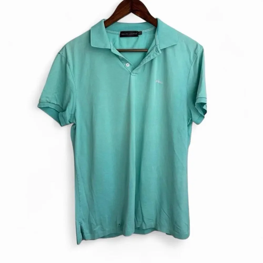 Ralph Lauren Black Label Preppy Golf Men’s M Blue Minimalist Polo Shirt